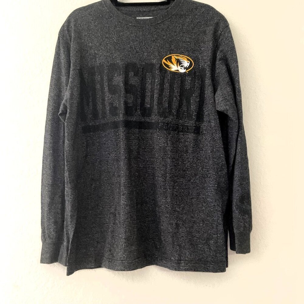 Mizzou Tigers Vintage Majestic Grey Long Sleeve Tee Shirt - Men's Large